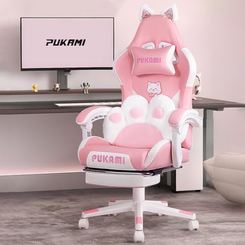 Gaming Chair Cushion - Розовое игровое кресло с милыми кошачьими