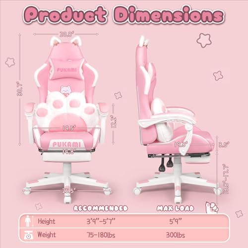 Розовое игровое кресло с милым – обзор и цена Gaming Chair Cushion