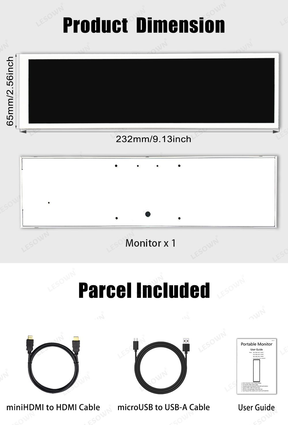Мини-монитор LESOWN 8,8 дюйма  – обзор и цена Gaming Console Display Case