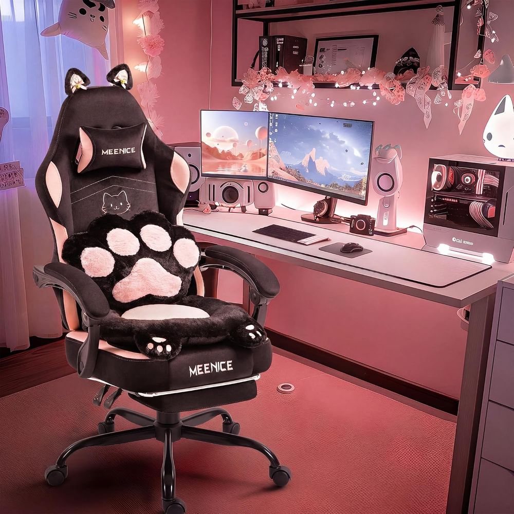 Розовое игровое кресло с милым – обзор и цена Gaming Chair Cushion